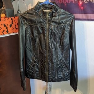 Gold Dusted Black Moto Jacket